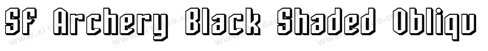 SF Archery Black Shaded Oblique字体转换